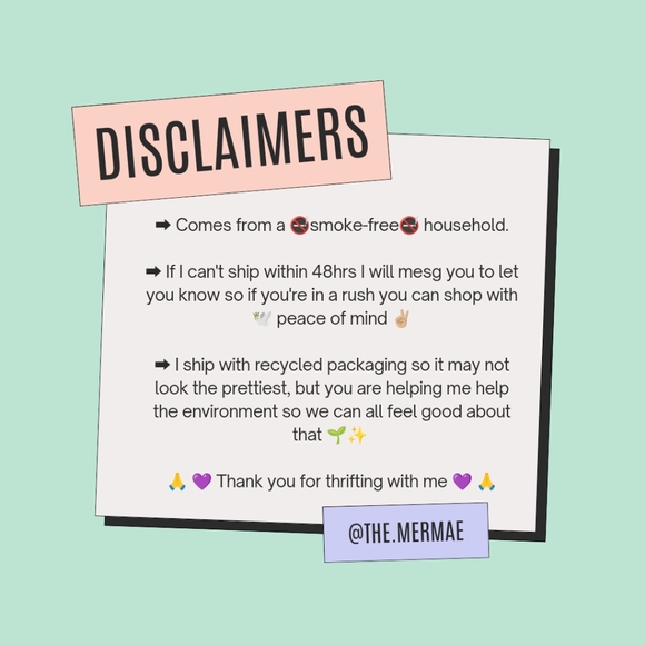 ⚠️Disclaimers! Some info about what my closet is all about. - Picture 1 of 1